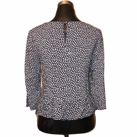 H&M Floral Peplum Blouse Size 6 Romantic Boho Chic Everyday Style - Picture 2 of 10